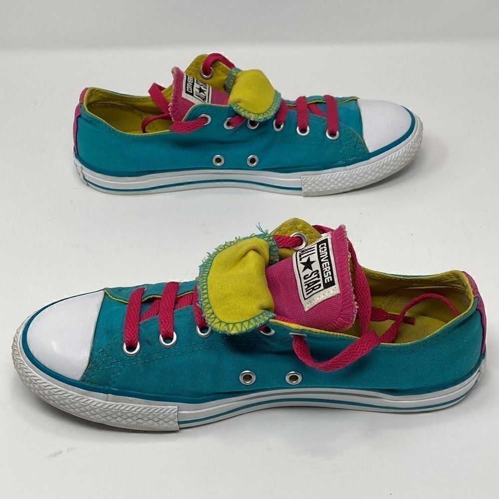 Converse Chuck Taylor All Star Colour Block Double Tongue Sneakers - Picture 3 of 13